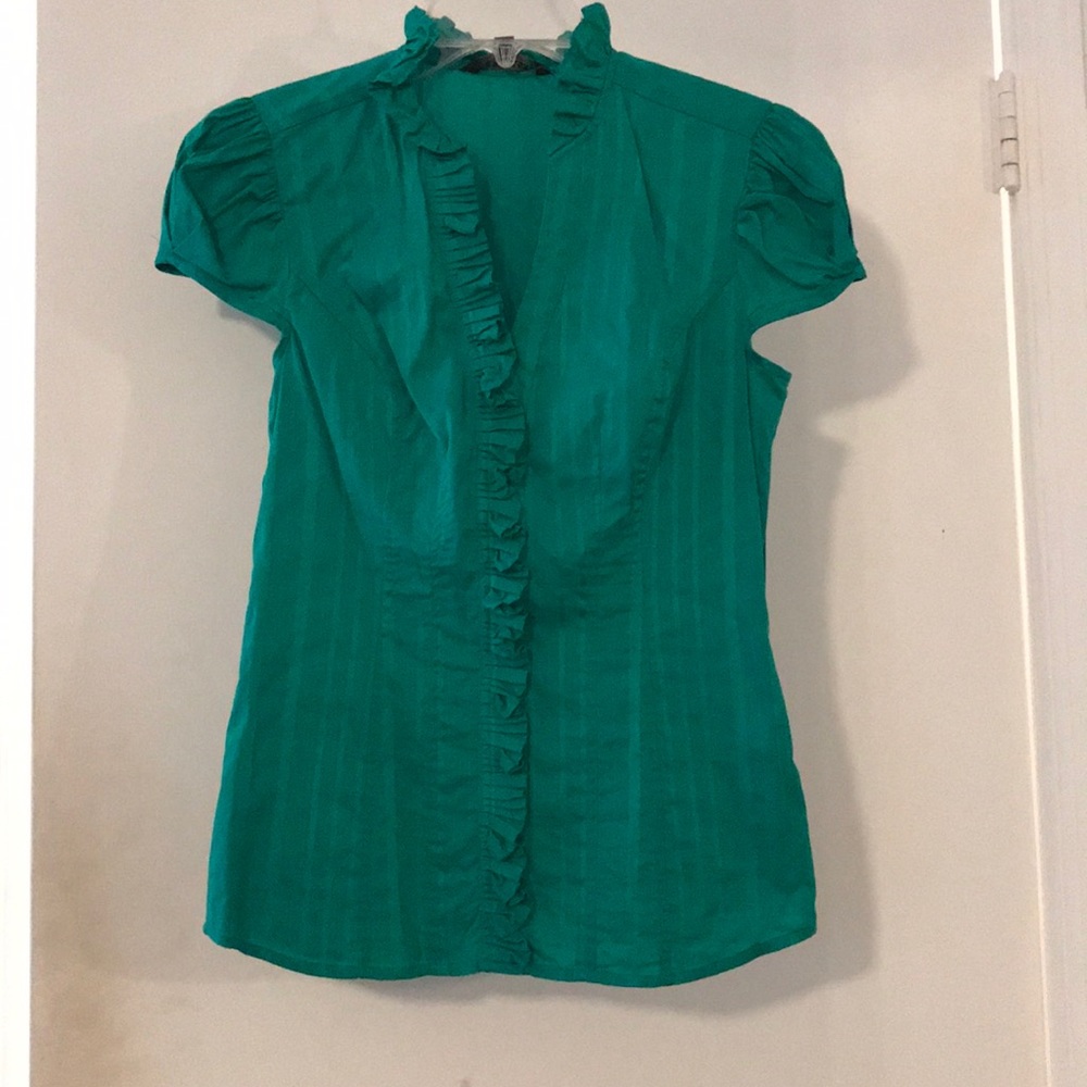 Fancy green Express stretch green blouse size XS